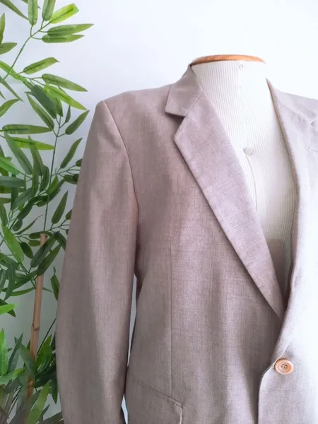 blazer social masculino social bege petronius