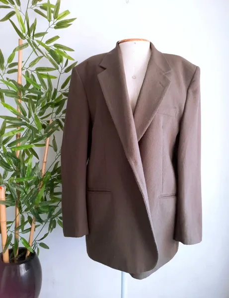 blazer de lã batida verde musgo masculino dino alfieri