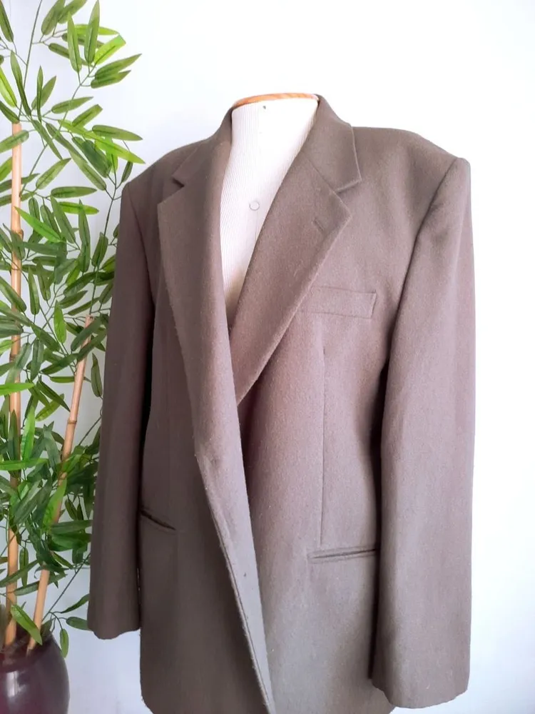 blazer de lã batida verde musgo masculino dino alfieri