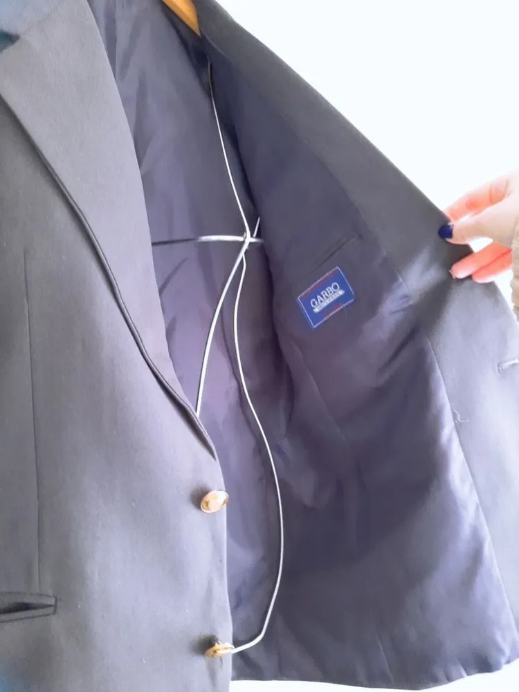 blazer social alfaiataria luxo cinza garbo italian design
