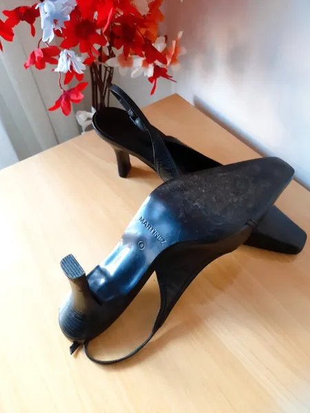 sapato scarpin em couro legítimo preto