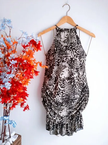 vestido animal print pp