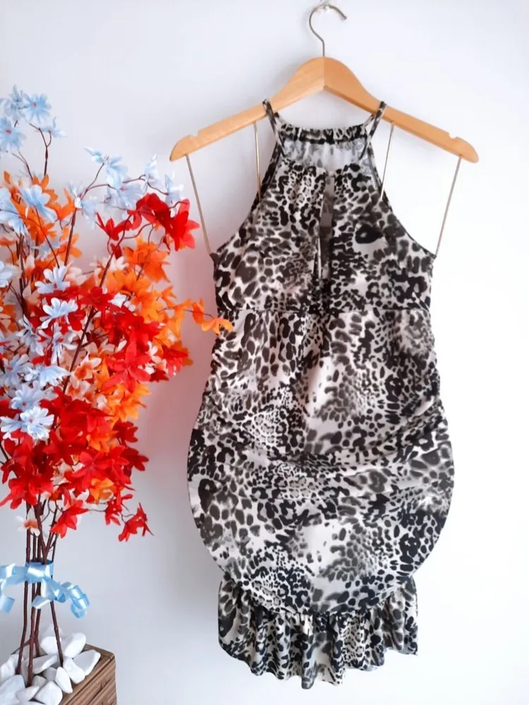 vestido animal print pp