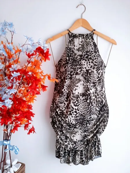 vestido animal print pp