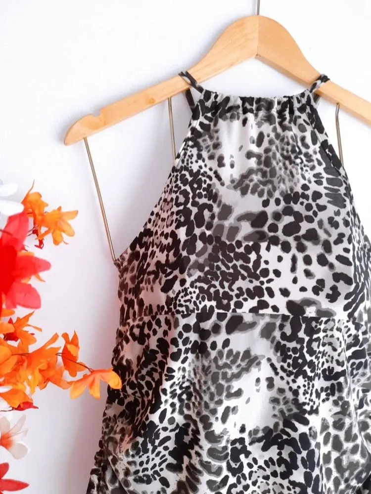 vestido animal print pp