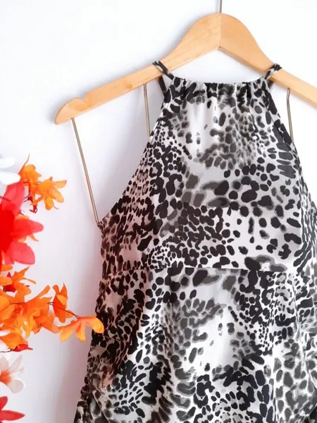 vestido animal print pp