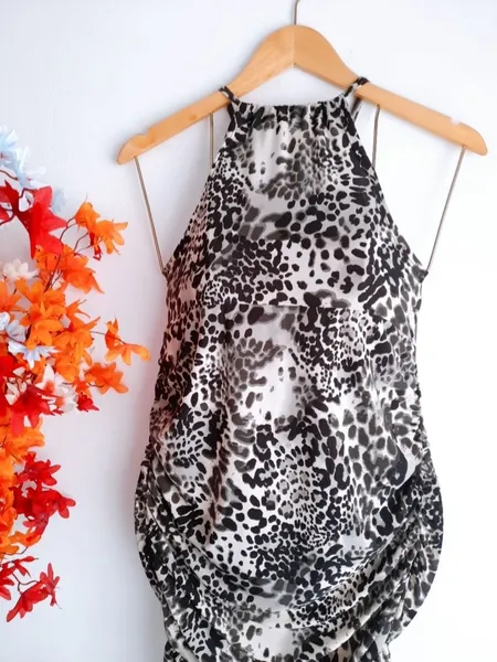 vestido animal print pp