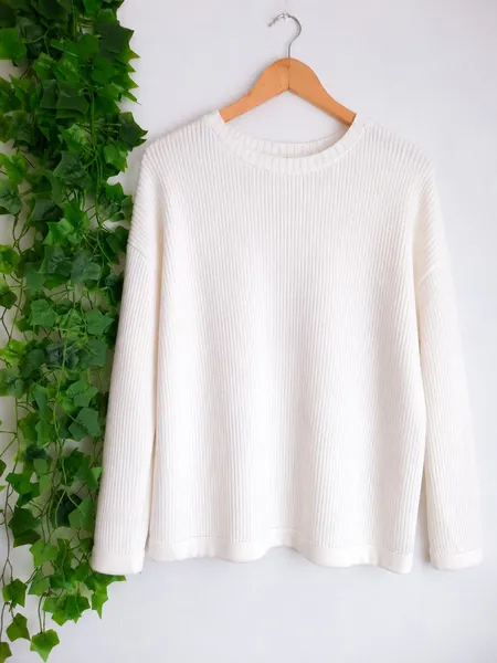 suéter de tricô feminino branco g