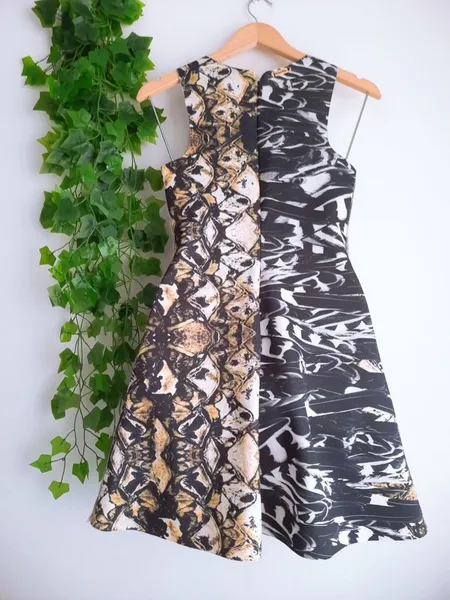 vestido morena rosa estampado p