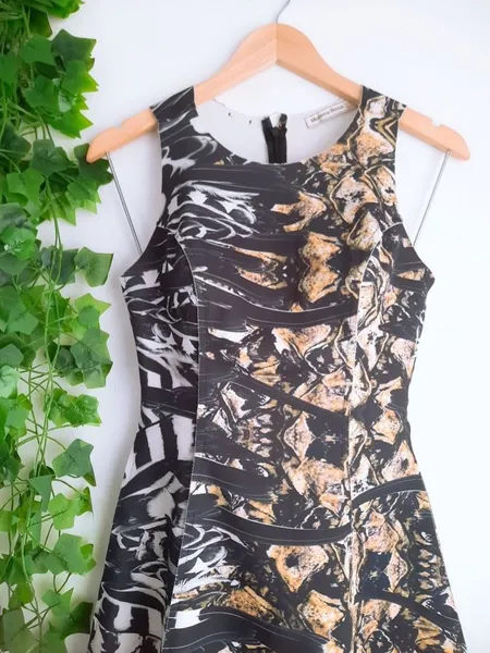 vestido morena rosa estampado p