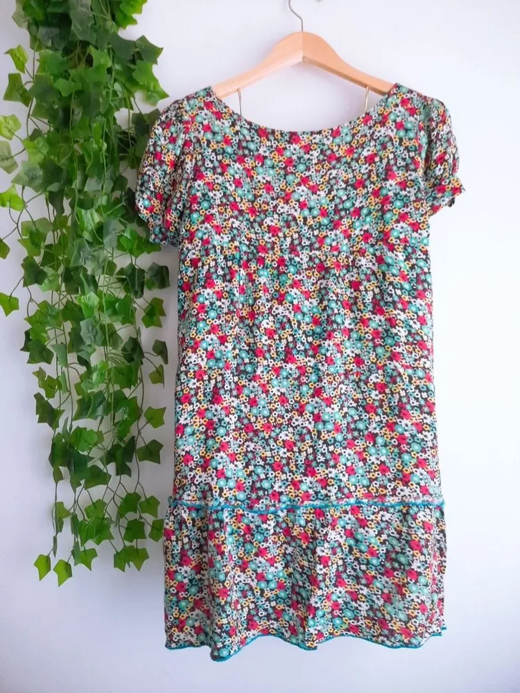 vestido floral soltinho viscose p