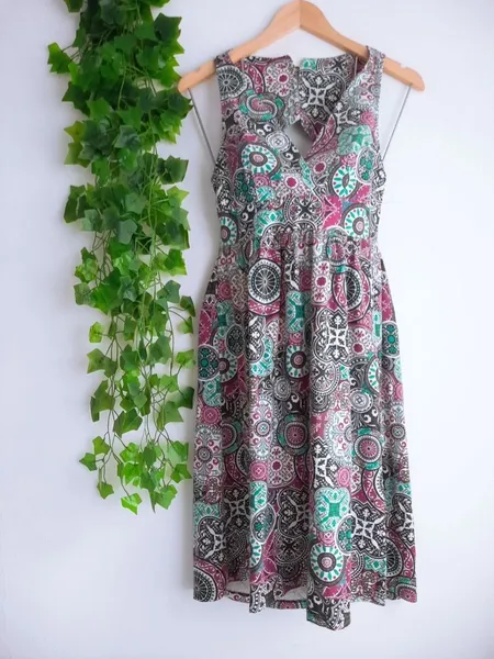 vestido midi hering estampado p