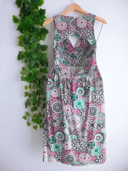 vestido midi hering estampado p
