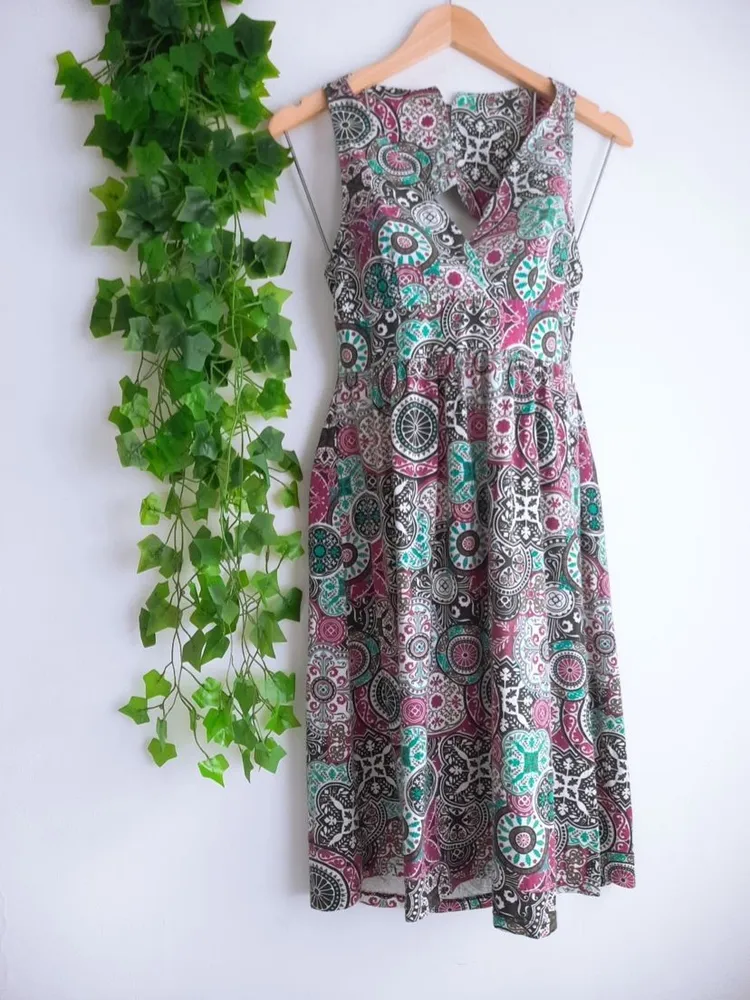 vestido midi hering estampado p
