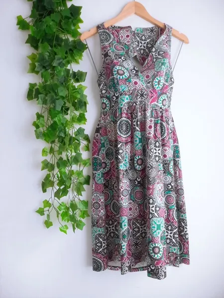 vestido midi hering estampado p