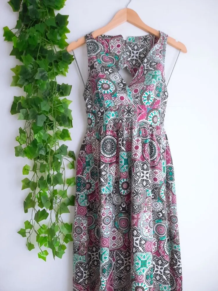 vestido midi hering estampado p