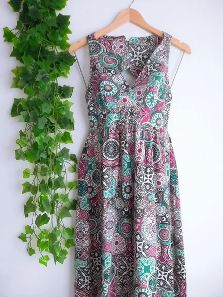vestido midi hering estampado p