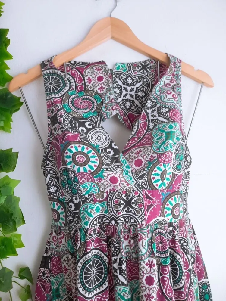 vestido midi hering estampado p
