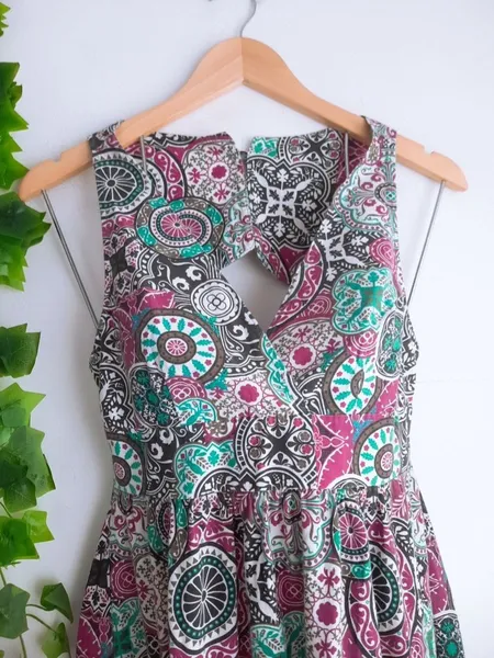 vestido midi hering estampado p