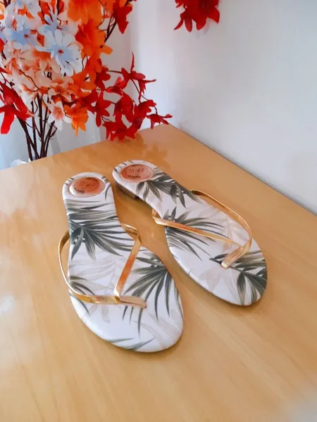 chinelo feminino estampado