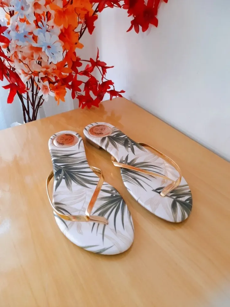 chinelo feminino estampado