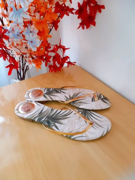 chinelo feminino estampado