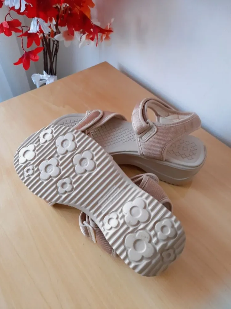 sandália papete bege azaleia 35