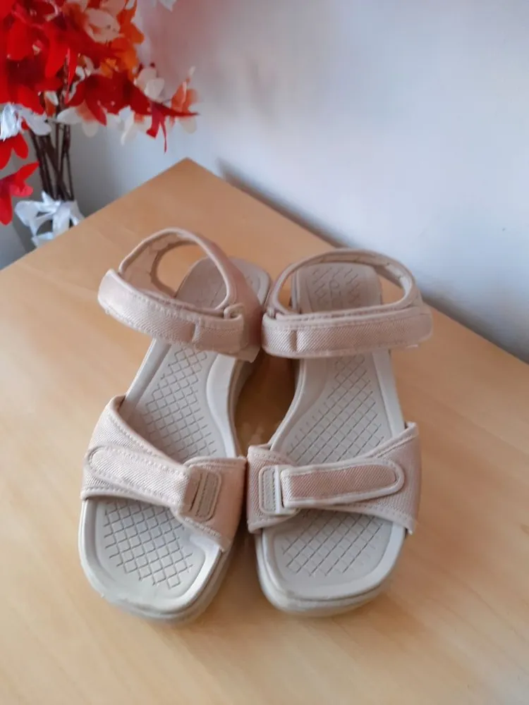 sandália papete bege azaleia 35