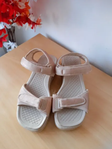 sandália papete bege azaleia 35