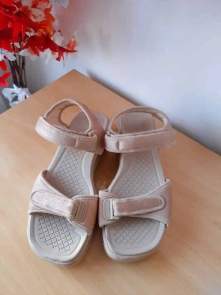 sandália papete bege azaleia 35