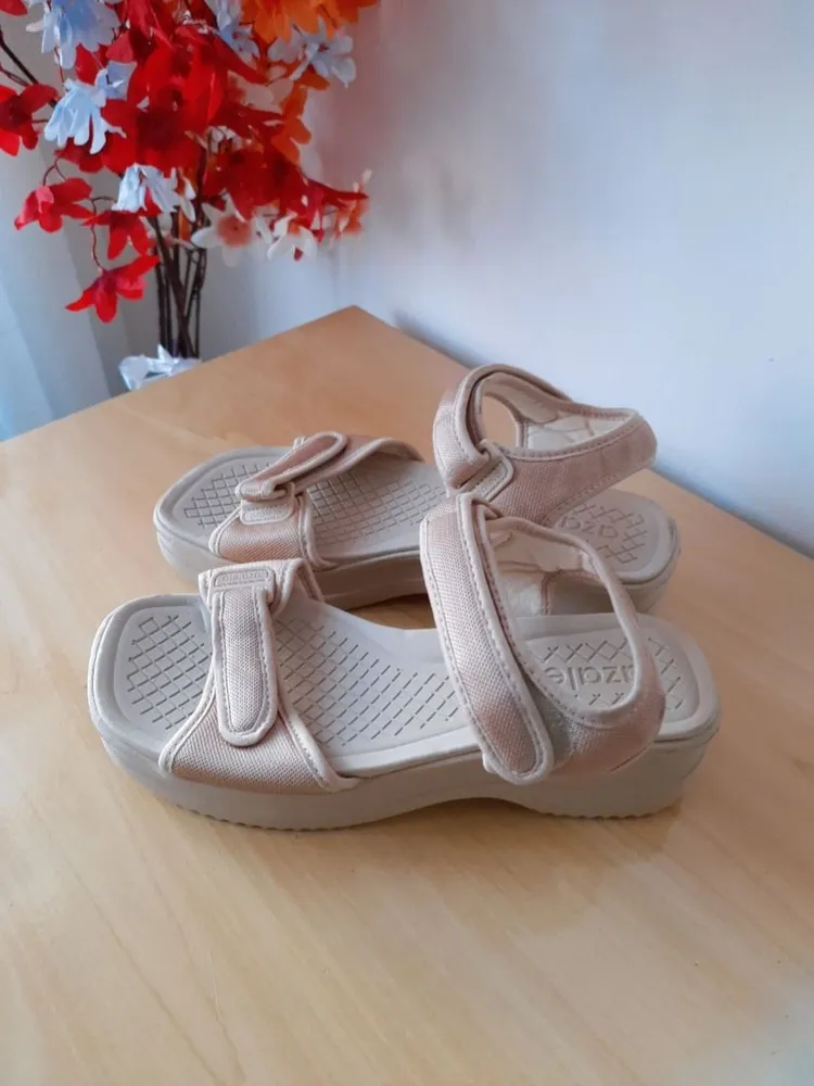sandália papete bege azaleia 35