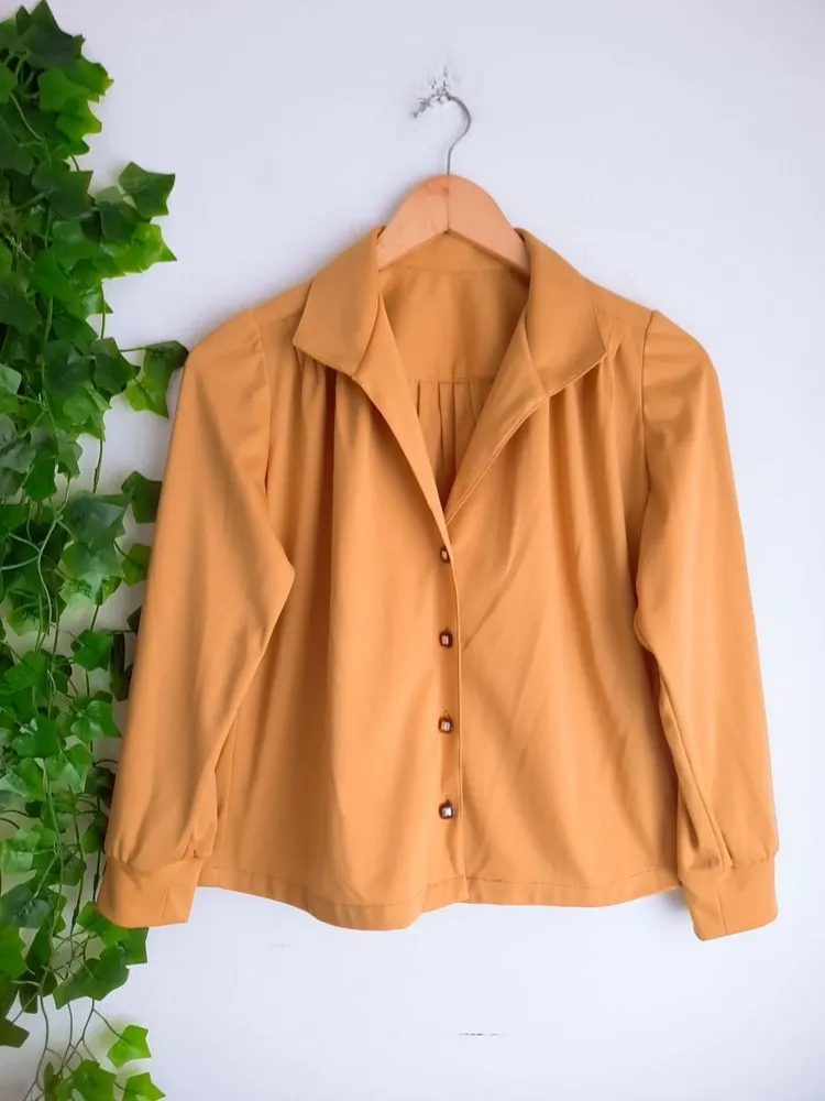 camisa social amarelo mostarda p