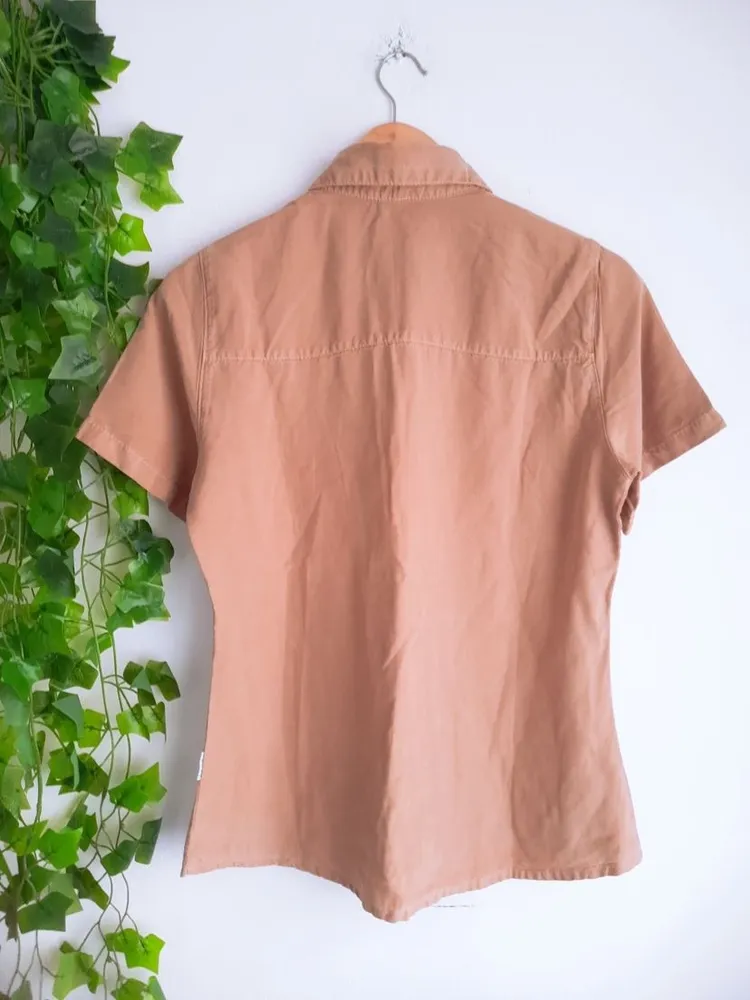 camisa feminina bordada bege claro m