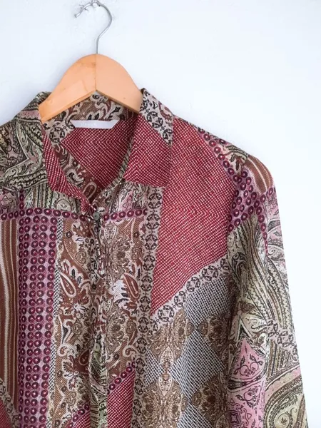 camisa estampada romana feminina 38