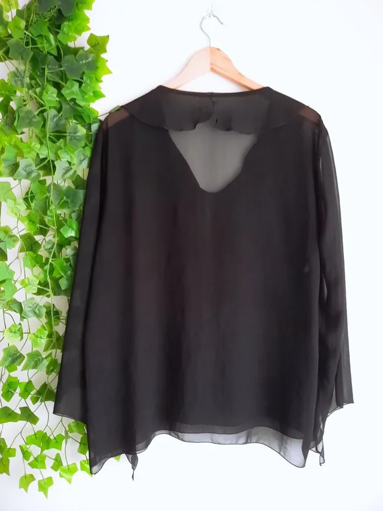 blusa lenço preta g
