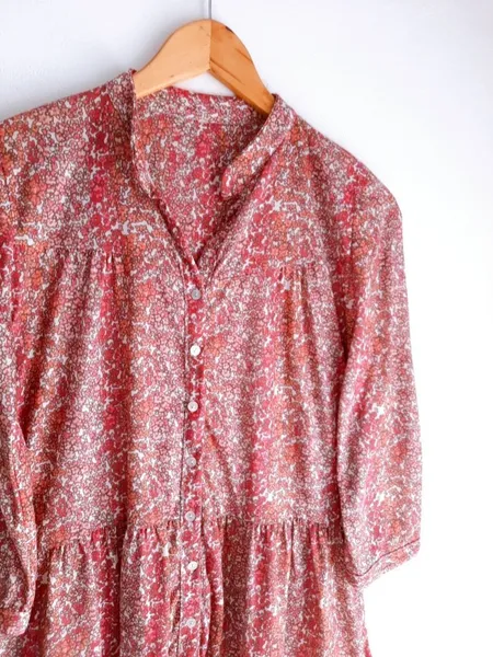 camisa floral estampada rosa marfinno