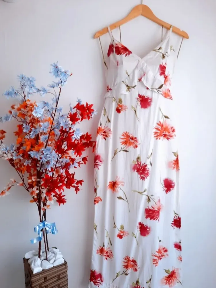 vestido longo handbook floral pp