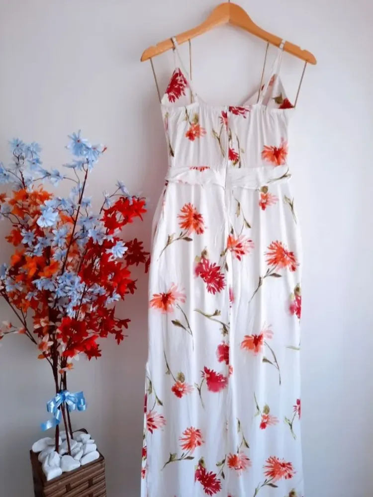 vestido longo handbook floral pp