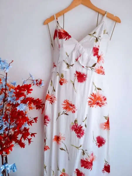 vestido longo handbook floral pp