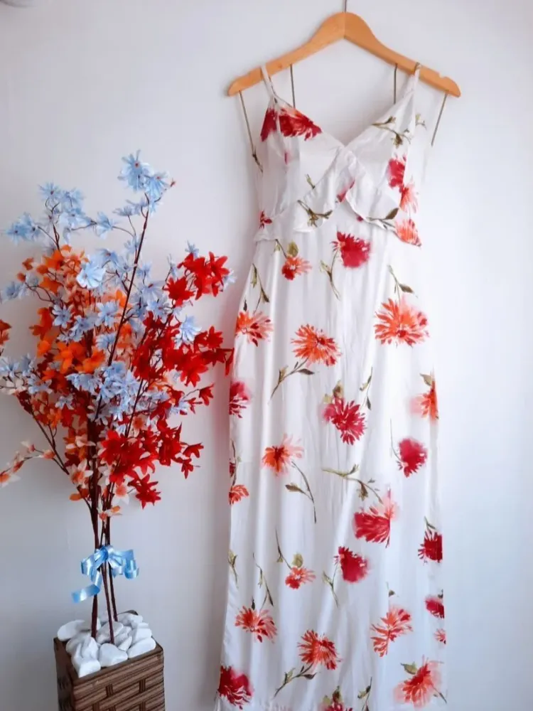 vestido longo handbook floral pp