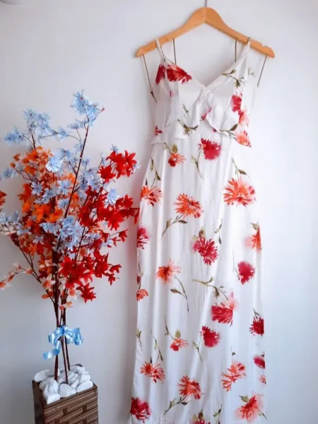 vestido longo handbook floral pp