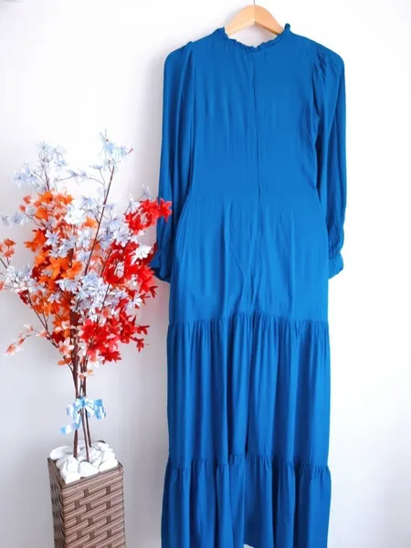 vestido longo mirage azul p