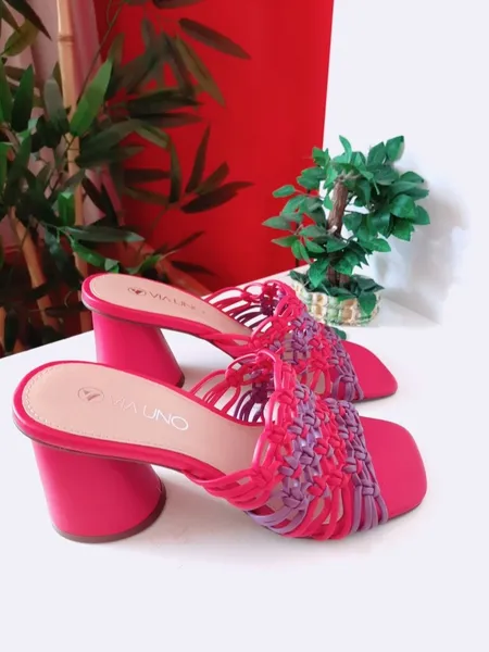 tamanco rosa pink via uno