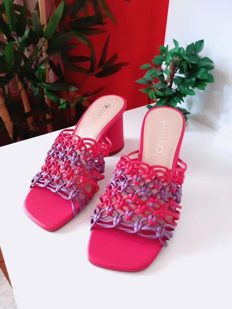 tamanco rosa pink via uno