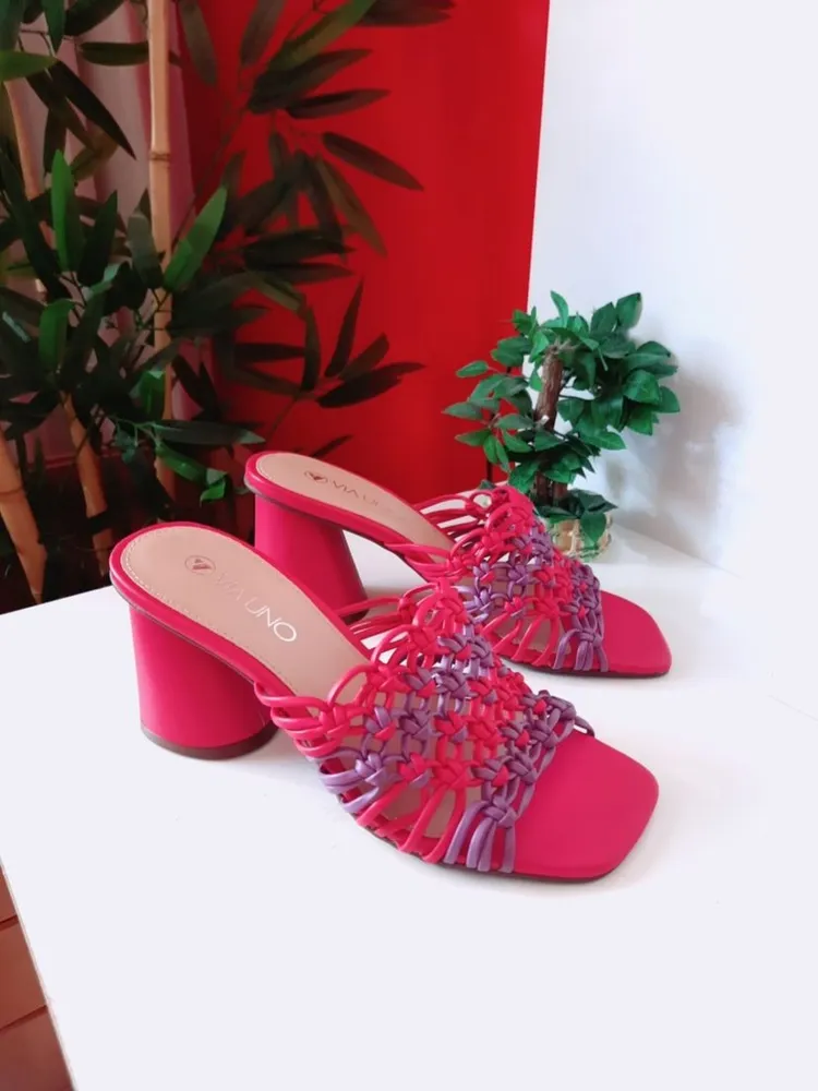 tamanco rosa pink via uno