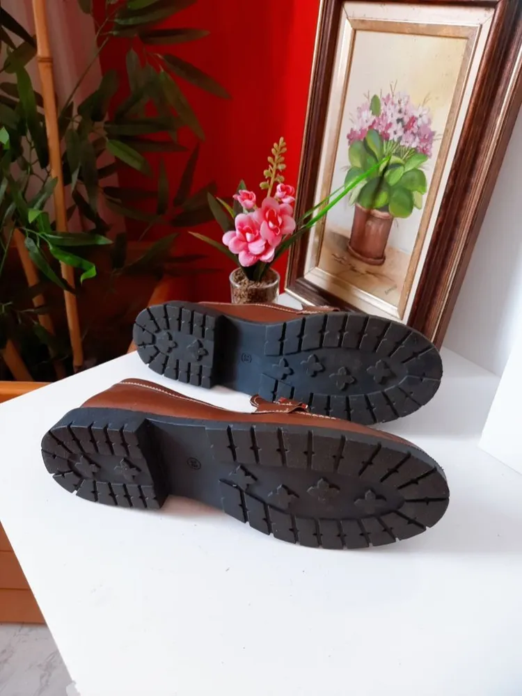 mocassim lazzlu loafer marrom fivela 38