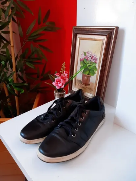 tênis masculino couro preto 39/40