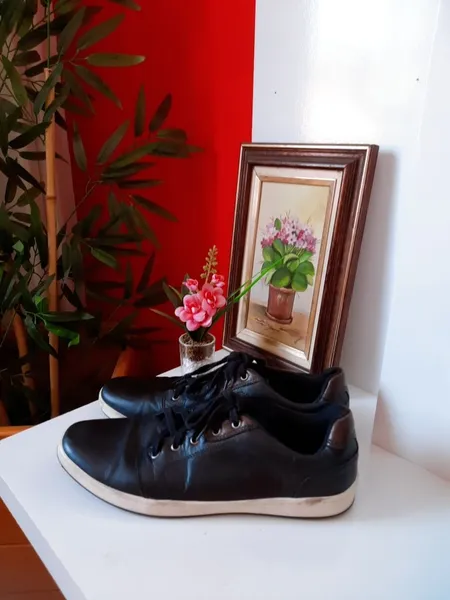 tênis masculino couro preto 39/40