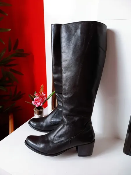 bota montaria dudaia couro cano alto 36