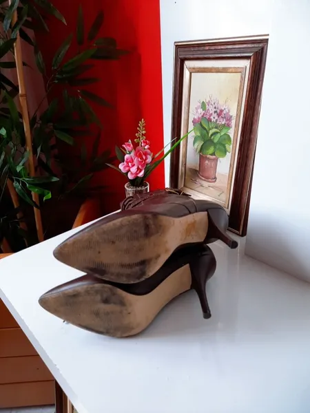 bota santa lolla couro marrom amarração 35